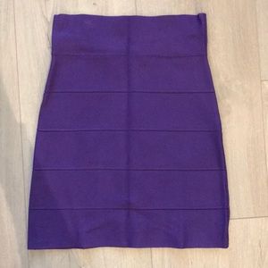 BCBGMAXAZRIA Purple Bandage Skirt
